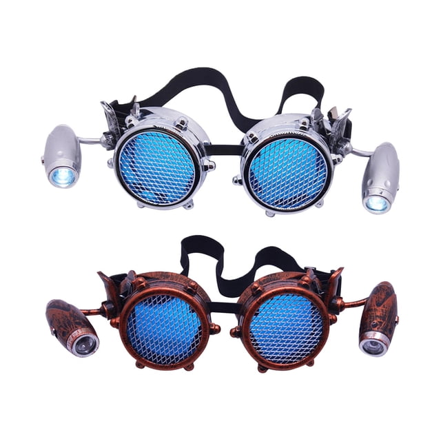 Gafas estilo Steampunk Sunnimix disfraz de Cosplay para fiesta de graduación hombres y mujeres Argenta roja brillante
