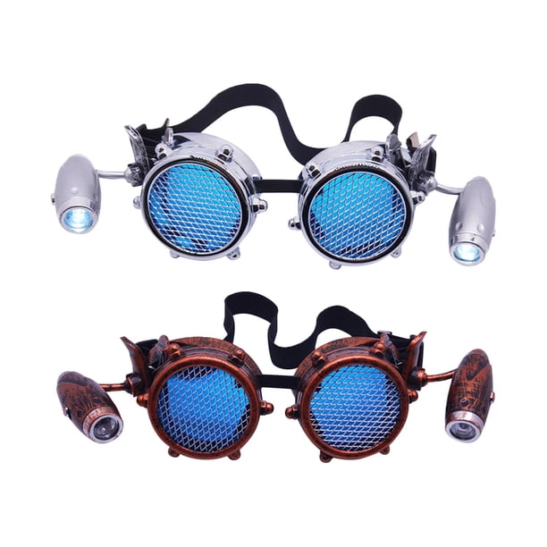 Gafas estilo Steampunk Sunnimix disfraz de Cosplay para fiesta de graduación hombres y mujeres Argenta roja brillante