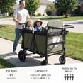 thumbnail image 2 of AILEEKISS Wagon Stroller for 4 Toddlers, 4-in-1 Baby Wagon with Canopy, 59 Pounds, Green, 2 of 10