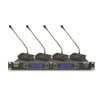 Pyle PDWM4700 - Wireless Conference Microphone & Receiver System - 4-Ch. Desktop/Table Mic System, Rack Mount