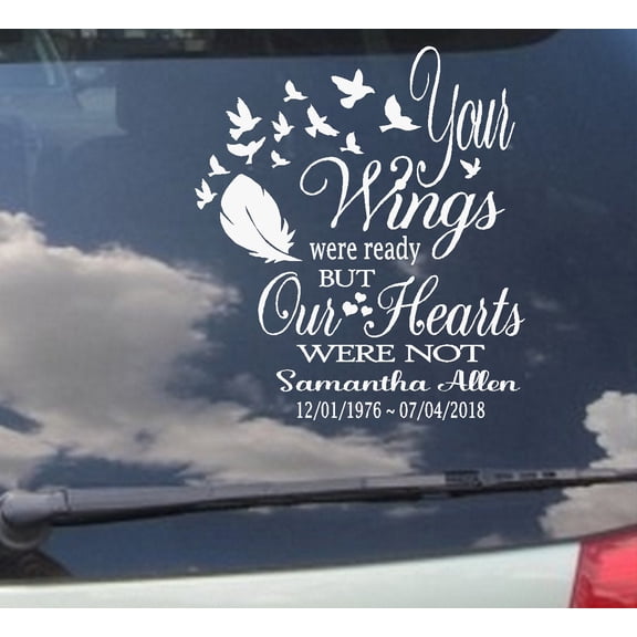 Your wings were ready ( Custom ) Name/Date 10" x 10"