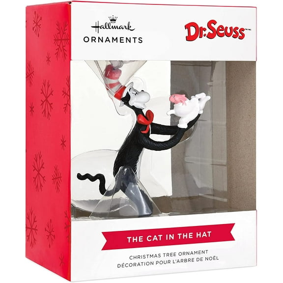 Hallmark Dr. Seuss The Cat in The Hat with Fish Bowl Christmas Ornament
