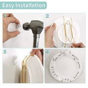 12pcs Plate Hangers with Hooks, 6 8 10 Wall Holder Fit for 6-10 Decorative Plate, Antique China, Arts