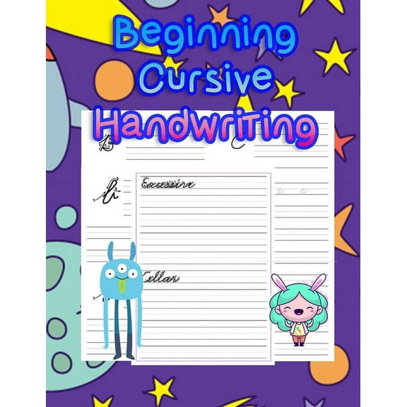 Beginning Cursive Handwriting: handwriting tracing workbook-handwriting practice paper for kids-handwriting practice sheets, (Paperback)