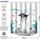 thumbnail image 5 of Cortina de ducha de perro buceador 180 x 180 cm Perro buceador Animales del océano Patrón de peces Algas marinas Cortina de ducha de poliéster duradera e impermeable Accesorios de baño modernos y lav, 5 of 5