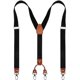 thumbnail image 4 of 2pcs Mens Y-shaped Wide Heavy Duty Suspenders With 4 Metal Clips Adjustable Elastic Straps(black+white), 4 of 4