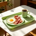 thumbnail image 2 of HWRETIE Reusable Plastic Serving Tray,15 X 10.4 Inch Food Serving Platter for Kitchen,Party,Picnic,Bbq,Restaurant and Everyday Dining, 2 of 5