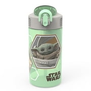 Zak Designs Star Wars: The Mandalorian 16 Ounce Antimicrobial Water Bottle, The Child (Baby Yoda)