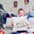 thumbnail image 4 of Christmas News Hot Stamping Pillow Cover Cushion Cover Pillow Cover 45X45 Cm Merry Christmas Pillow Cover Festive Mood White, 4 of 6