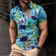 thumbnail image 2 of Men's Golf Shirt Casual Sports V Neck Ribbed Collar Short Sleeve Fashion Casual Solid Color Plain Spring & Summer Regular Fit4XL, 2 of 5