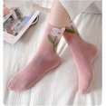 thumbnail image 3 of KAIYANG Calcetines de algodón bonitos para mujeres y niñas, 5 pares de calcetines para deportes y uso diario, 3 of 5
