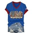thumbnail image 5 of kaondbfi Summer Tops for Women Women's 250Th Anniversary Print V Neck T Shirt 250Th Anniversary Tshirt Patriotic Tee Womens Essentials Fashion Clothing, 5 of 7