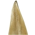 thumbnail image 6 of 6" x 26" Gold Aluminum Textured Leaf Sculpture with White Marble Base, by CosmoLiving by Cosmopolitan, 6 of 10