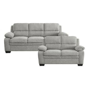 Lexicon Holleman Fabric Upholstered Sofa in Blue Color - Walmart.com