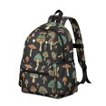 thumbnail image 2 of Mushroom and Eye Black Pattern Cute School Backpack with Padded Back and Adjustable Shoulder Straps 13.4"x11"x4.7", 2 of 5