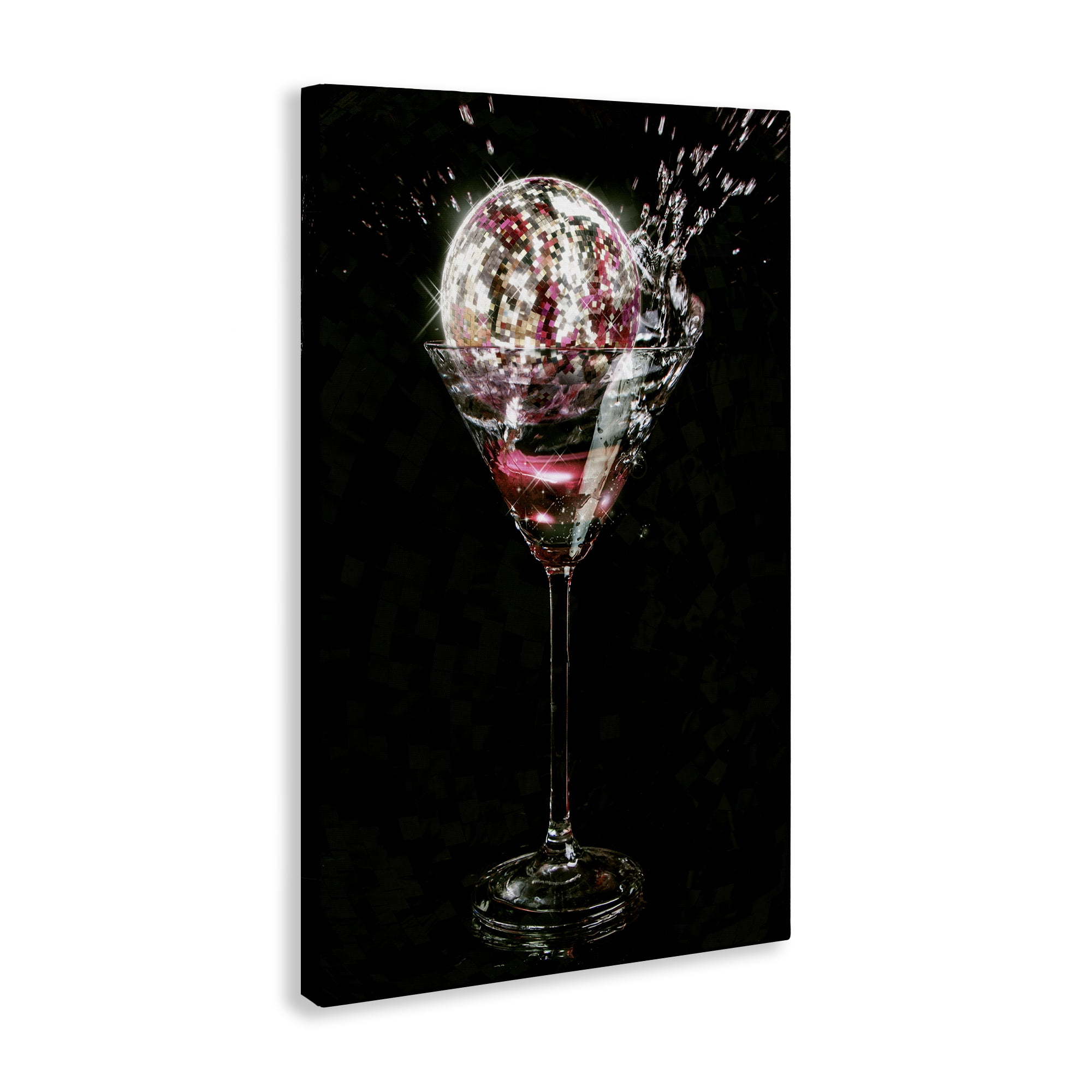 Stupell Industries Disco & Cocktail Splash Food & Beverage Painting Gallery Wrapped Canvas Art Print Wall Art, 20 x 30