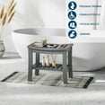 thumbnail image 4 of Garvee HDPE Shower Bench with Storage Shelf, Shower Seat Stool Chair, 20.6" x 13.8" x 17.7", Grey, 4 of 8