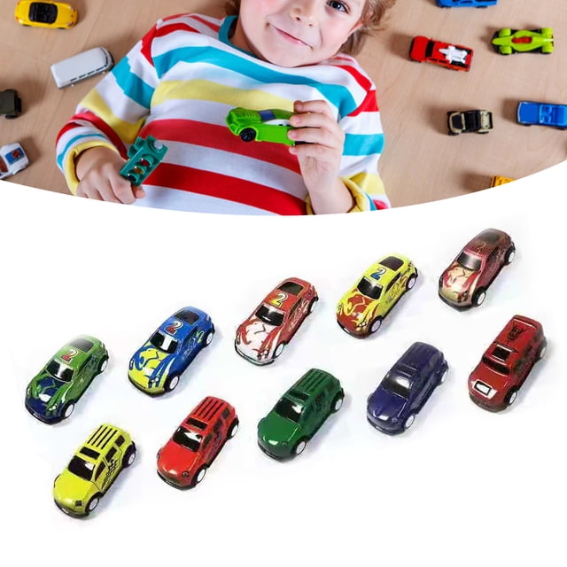 Coche de juguete de tracción trasera, 10 piezas Coche de juguete de dibujos animados de tracción trasera Estándares líderes en la industria del coche de juguete