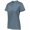 thumbnail image 3 of Augusta Ladies Attain Wicking Two-Button Softball Jersey 1567 Graphite S, 3 of 3