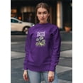 thumbnail image 2 of Good Mood Daisies W Froggie Sweatshirt Women -Image by Shutterstock, Female XX-Large, 2 of 4