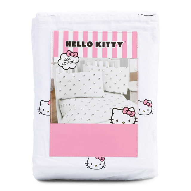 Juego de sábanas Hello Kitty Bows de Jay Franco & Sons, algodón completo