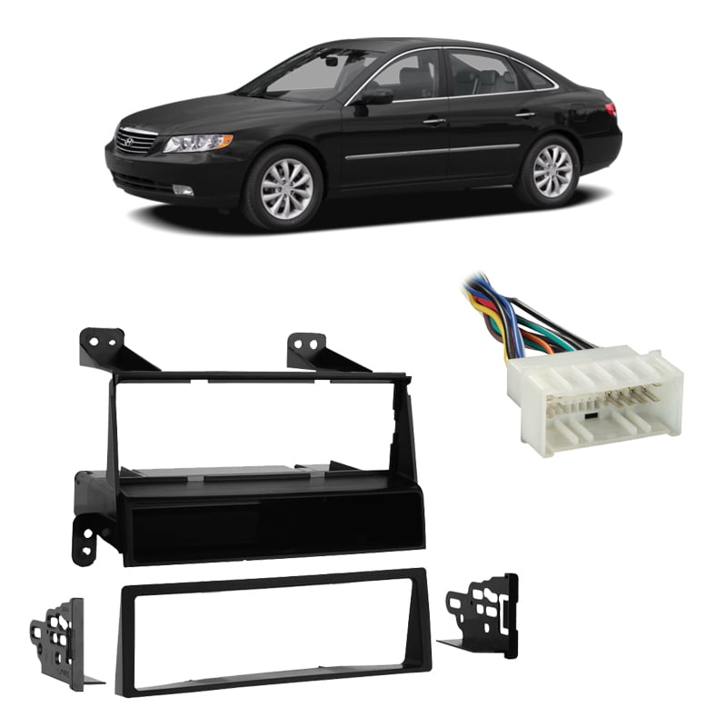 Car Radio Stereo Single Din Install Dash Kit Trim Bezel for 1996-2006 Hyundai