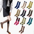 thumbnail image 2 of Fashionable and Personalized Korean Versatile Retro Slim Calf Knee Length Socks 22 EU35-40, 2 of 6