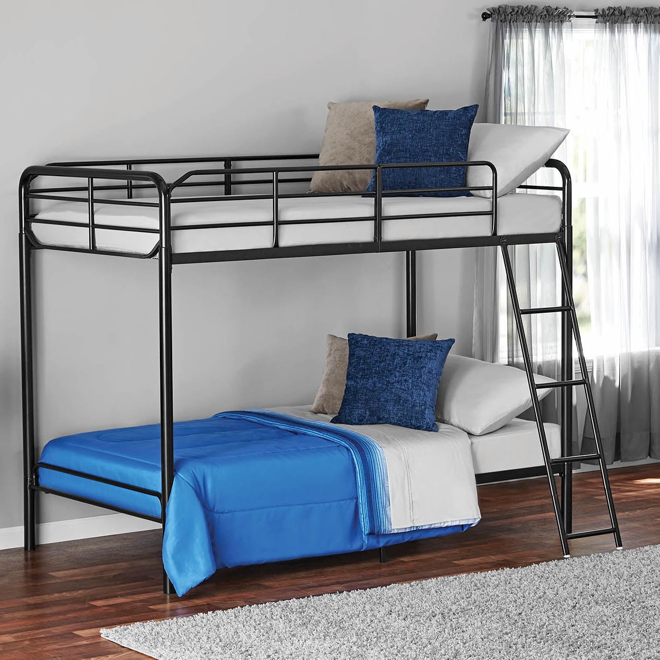 Mainstays Twin Over Metal Bunk Bed, Instructions On How To Put A Metal Loft Bed Together