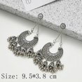 thumbnail image 3 of Bollywood Jhumka Jhumki Indian Earrings for Women Vintage Mexico Gypsy Stetament Chandelier Style Ethnic Dangle Earring Tassel Bell Drop Bohemian Fashion Gift Christmas Oxidized Jewelry, 3 of 7