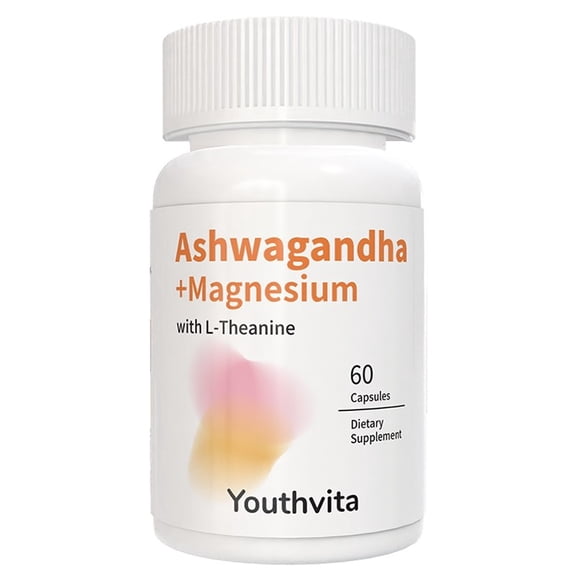 Youthvita Ashwagandha Magnesium with L-Theanine, 60 capsules