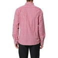 thumbnail image 3 of INSPIRE CHIC Men's Shirts Plaid Long Sleeve Button-Down 100% Cotton Dress Shirt 2XL Red White, 3 of 7