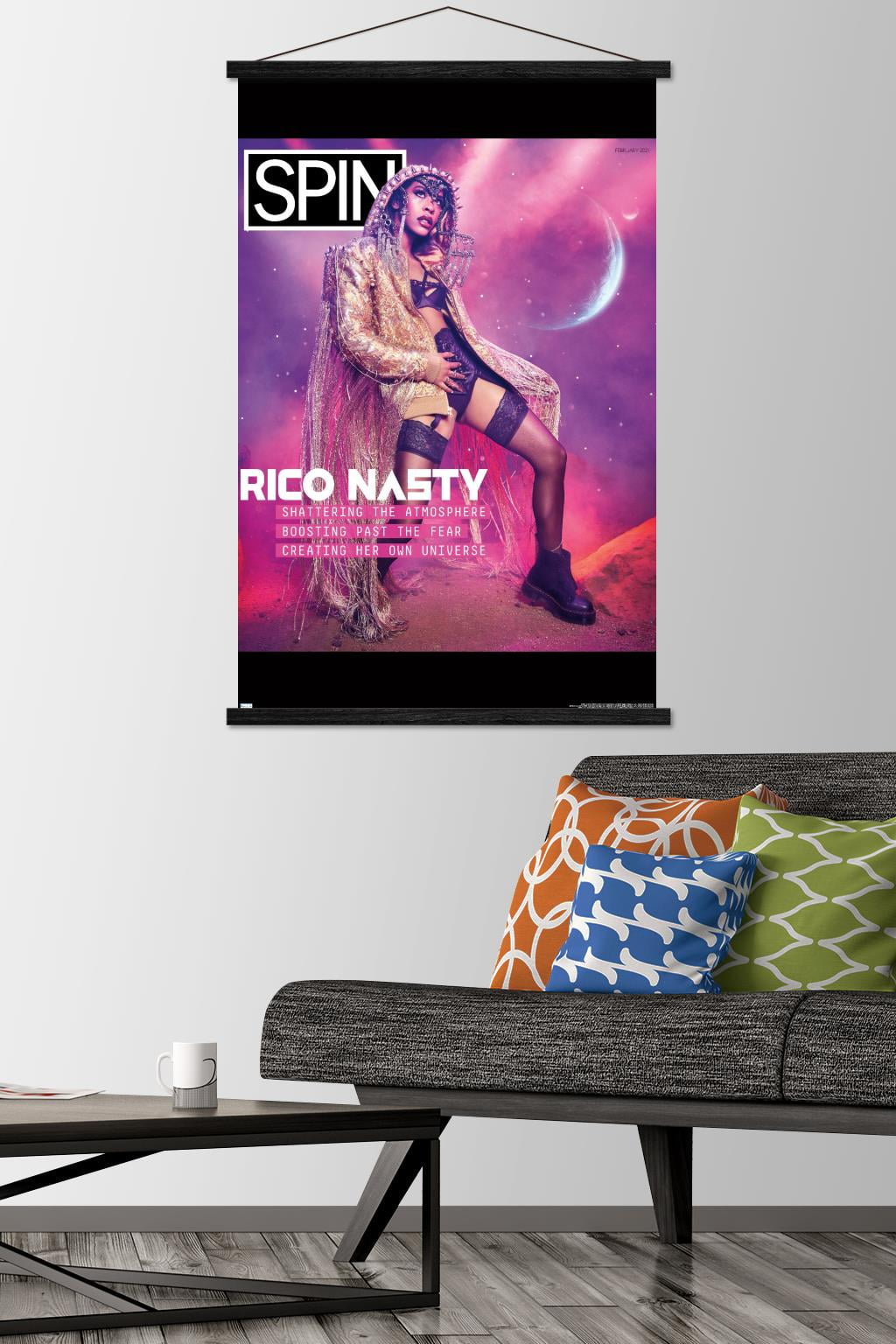 SPIN Magazine - Rico Nasty 21 Wall Poster with Magnetic Frame, 22.375" x 34"