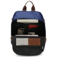 thumbnail image 2 of ELLE Luxe Journey 18L Twill and Vegan Leather Backpack | Navy, 2 of 8