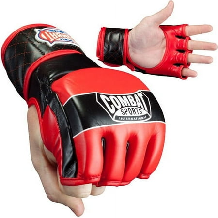 Combat Sports Traditional MMA Fight Gloves Regular Black / Red