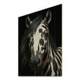 thumbnail image 2 of Designart "Black Horse White Serenity I" Animals Print on Natural Pine Wood, 2 of 5