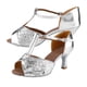 thumbnail image 2 of Tacones para salsa, tango y fiestas, talla 37, zapatos de baile latino brillantes para mujer, 2 of 8