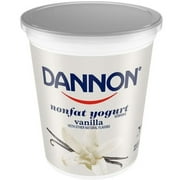 Dannon Vanilla Nonfat Yogurt, 32 Ounce -- 6 per case.
