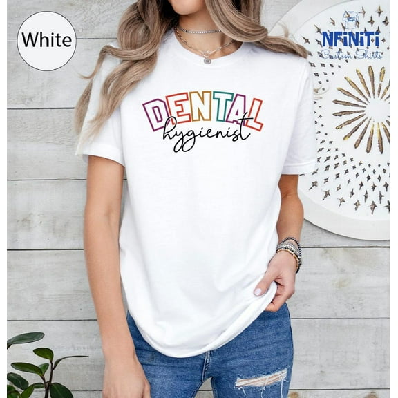 Floral Tooth Dental Hygienist Tee, Dental Team Shirt TSHIRT All Size S-5XL
