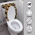 thumbnail image 3 of HELLHERO Calf and Sunflower Pattern Bathroom Toilet Lid Cover Set Adjustable Bathroom Toilet Lid Cover & 2 Pack Elastic Bottom Fits All Toilet Shapes, 3 of 8