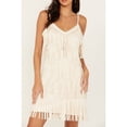 thumbnail image 3 of Idyllwind Women's Brixworth Fringe Festival Mini Dress Off White   US, 3 of 5