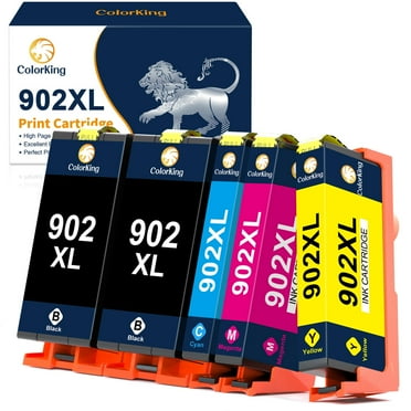 ColorKing 902XL Printer Ink Replacement for HP 902 XL Ink Cartridge Combo Pack to Use with Officejet Pro 6978 6968 6970 6958 6962 6975 6960 6954 (2 Black Cyan Magenta Yellow 5 Pack)