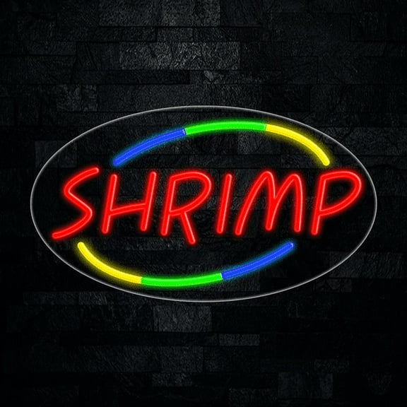 Shrimp LED Neon Sign 28"L x 16"H #34560