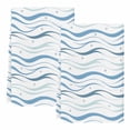 thumbnail image 2 of Blue Stripes Kitchen Towels Set of 2, Modern Gradient Abstract Ocean Waves Lines Absorbent Dish Towels for Kitchen, Microfiber Hand Towel, Quick Drying Tea Towel for Cleaning Decorative Dishcloths, 2 of 7