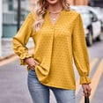 thumbnail image 6 of BLVB Women's Spring Fall Tops Trendy V Neck Long Sleeve Shirts Casual Loose Comfy Ladies Blouse Tee, 6 of 9