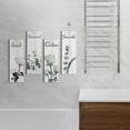 thumbnail image 7 of 4 Pcs White Rose Wooden Wall Sign, Relax Soak Unwind Breathe Bathroom Wall Wooden Sign for Home Bathroom Washroom Laundry Room Wall Decorations, 3.94×11.81 Inch, 7 of 7