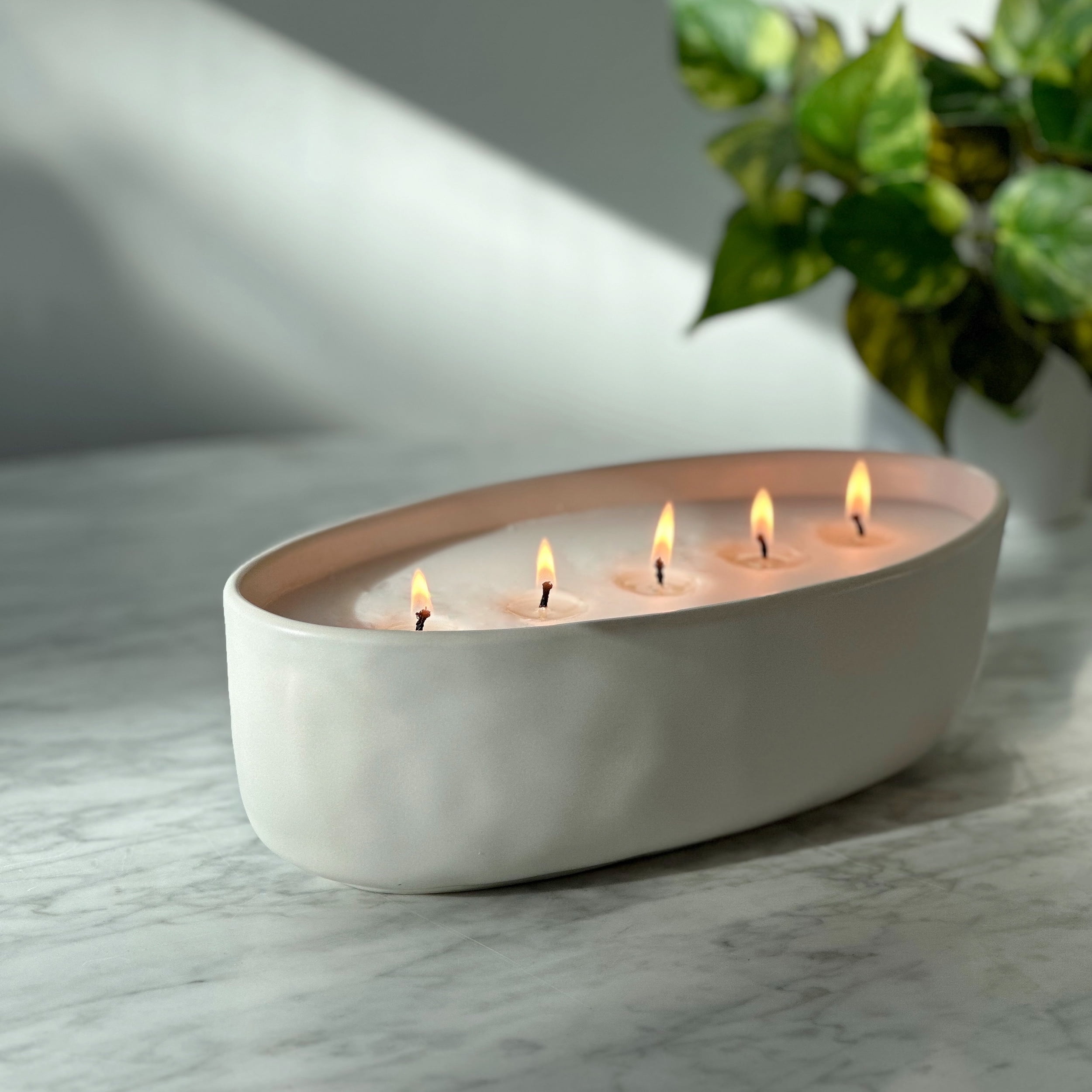 Better Homes & Gardens Caribbean Sea Breeze 5-Wick 40.5 oz Oversized Ceramic Candle, White