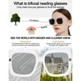 thumbnail image 4 of OCCI CHIARI Bifocal Sunglasses Reading Glasses Women Oversized Sunglass Readers 2.0 UV Protection Outdoor 1.0 1.5 2.0 2.5 3.0 3.5 with Acrylic Lens, 4 of 6