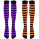 thumbnail image 1 of 2 pares de calcetines largos de rayas negras sobre la rodilla hasta el muslo para disfraces de Halloween Cosplay oso de fresa  Electrónica, 1 of 4