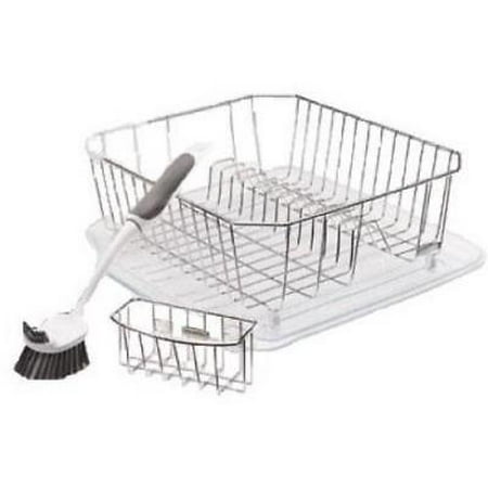 Sinkware Set - 4 Piece Clear/Chrome Sinkware Set