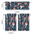 thumbnail image 6 of Mushroom (5) Kitchen Curtain Valance 3 Piece Home Curtains and Valance Set Curtain Sink Window Decor Window Treatment Tier 27.5x36 Length, 6 of 6